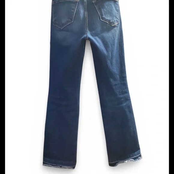 Risen Jeans High Rise Button Fly Straight Leg Raw Hem Size 26 Medium Was - Picture 2 of 13